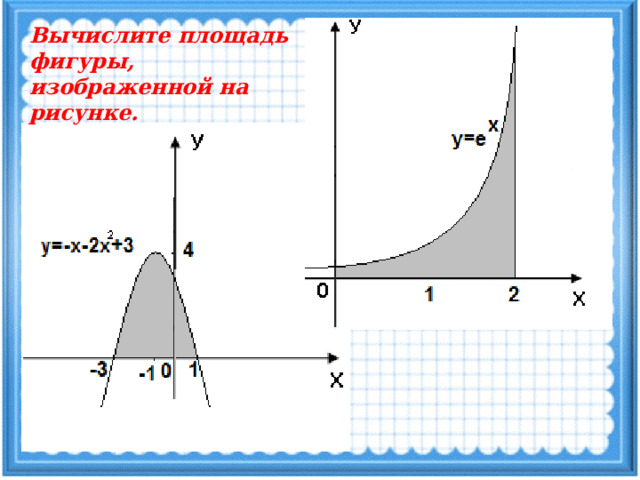 Вычислите площадь фигуры, изображенной на рисунке. 