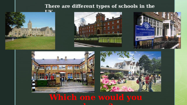 There are different types of schools in the UK. Which one would you choose? 