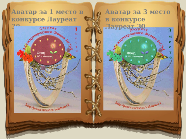 Аватар за 1 место в конкурсе Лауреат 30 Аватар за 3 место в конкурсе Лауреат 30 