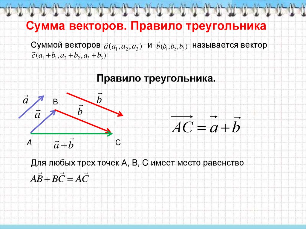 Правило а б равно б а. Начертить сумму векторов по правилу треугольника. Сумма векторов через теорему косинусов. Сумма векторов правило треугольника. Сумма двух векторов определяется формулой.