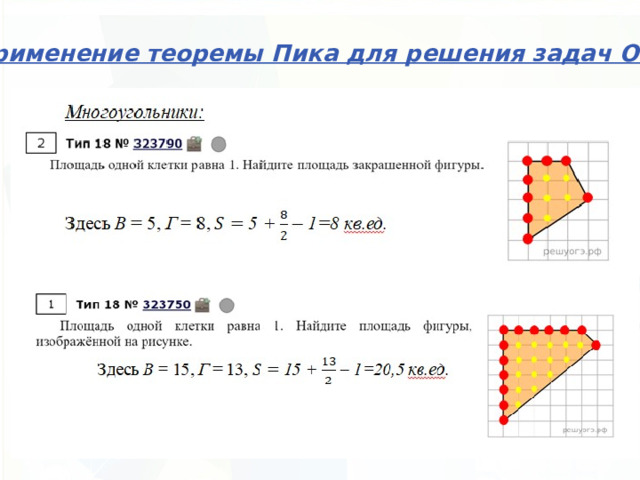 Применение теоремы Пика для решения задач ОГЭ 