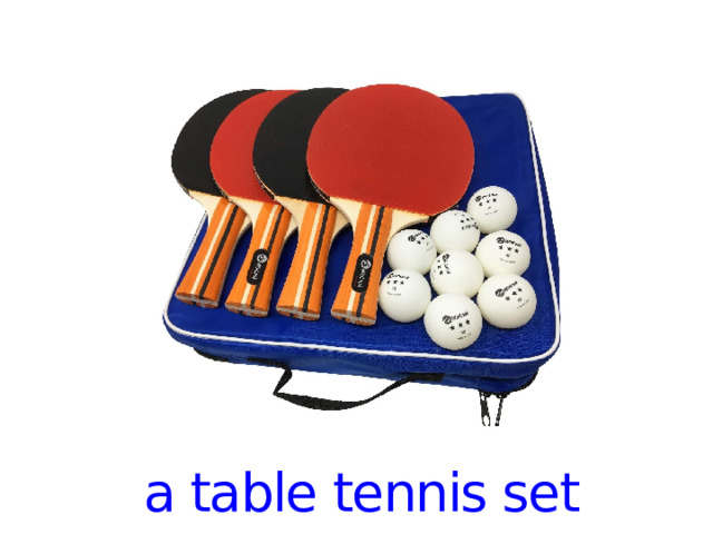 a table tennis set  