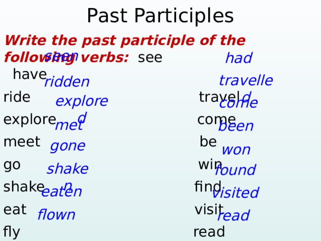 Study present perfect continuous