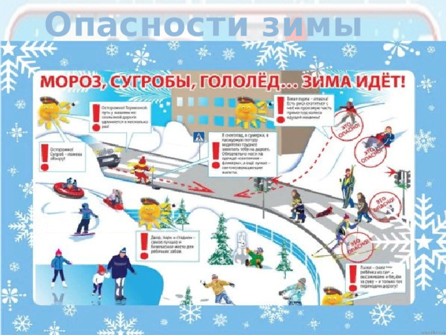 Опасности зимы 