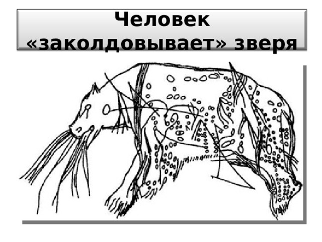Человек «заколдовывает» зверя 