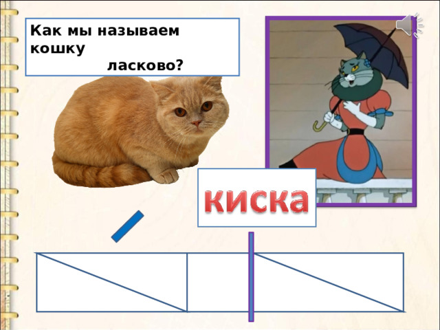 Как мы называем кошку  ласково? 