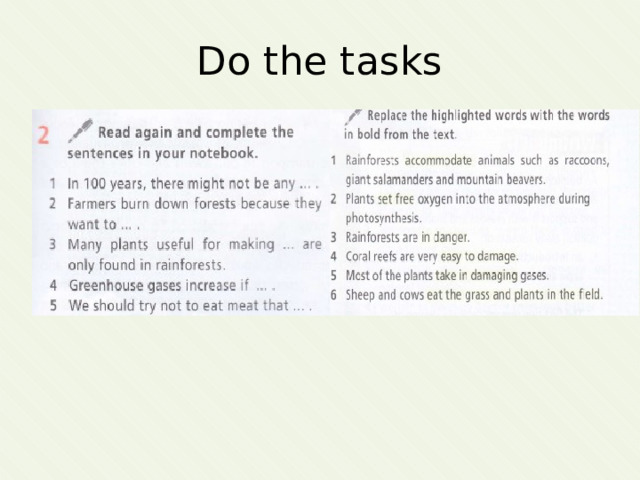 Do the tasks 