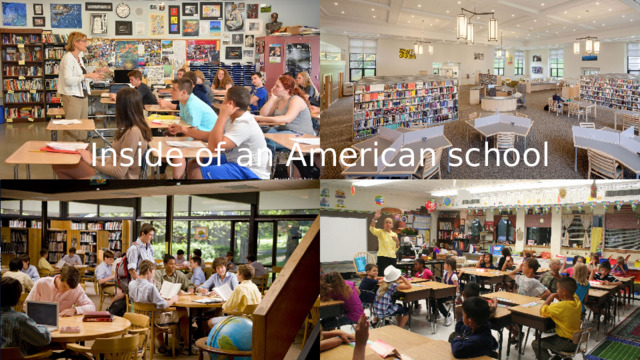 Inside of an American school 
