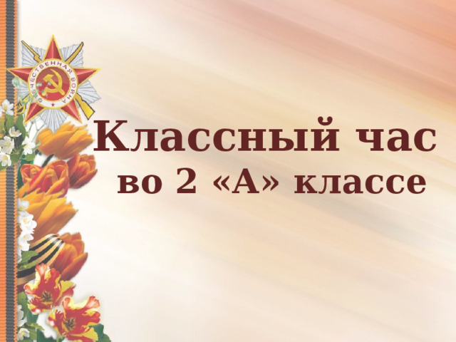 Классный час  во 2 «А» классе 