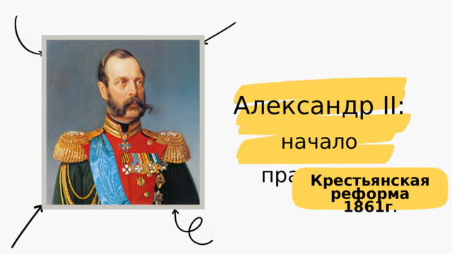 Александр II: начало правления Крестьянская реформа 1861г . 