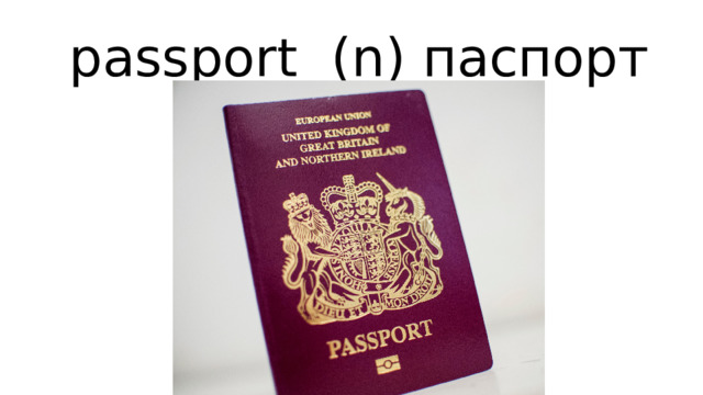 passport (n) паспорт 