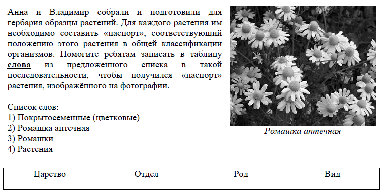 Из предложенного списка выберите такое растение. Образцы растений.