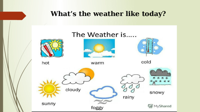 What’s the weather like today? 