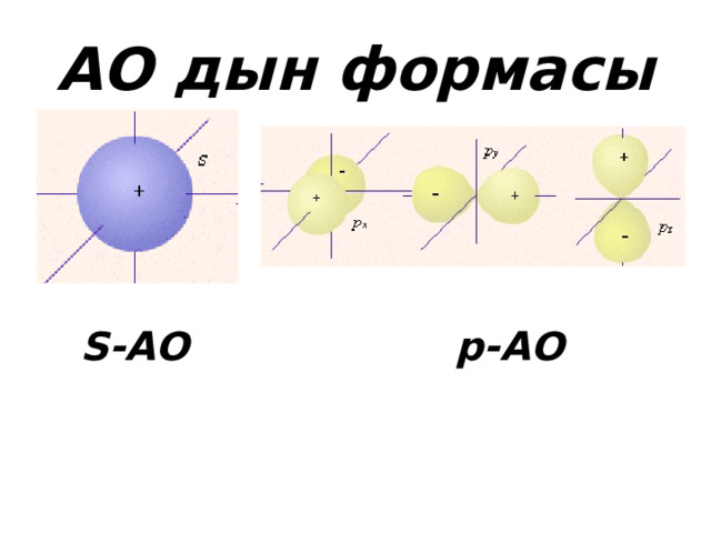 АО дын формасы S-АО p-АО 