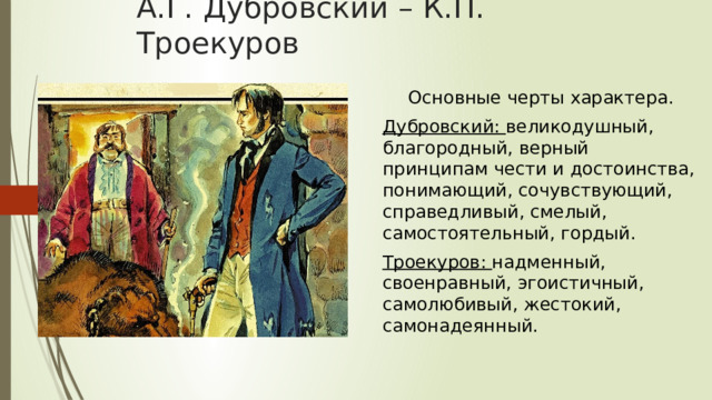 Стоя прислонился к стенке дубровский или троекуров