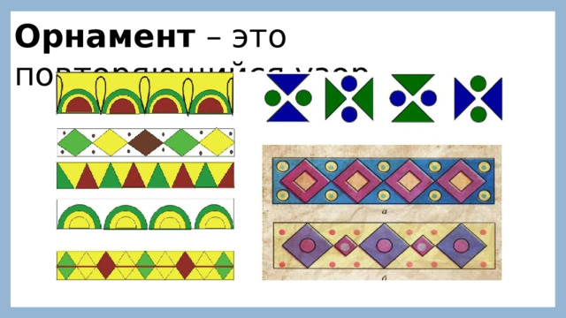 Орнамент – это повторяющийся узор. 