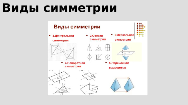 Виды симметрии 