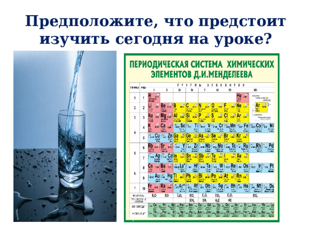 Предположите, что предстоит изучить сегодня на уроке? 