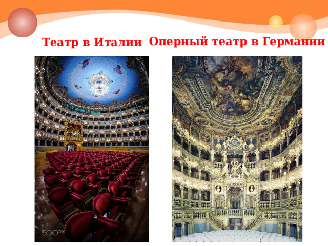 Оперный театр в Германии Театр в Италии 
