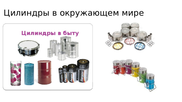 Цилиндры в окружающем мире 