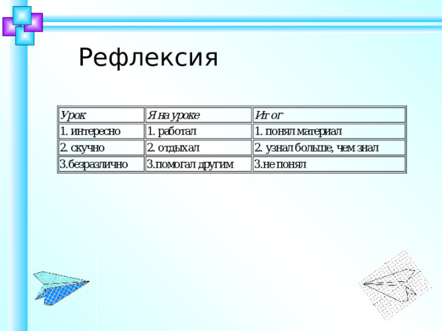 Рефлексия Шаблон для создания презентаций к урокам математики. Савченко Е.М. 14 