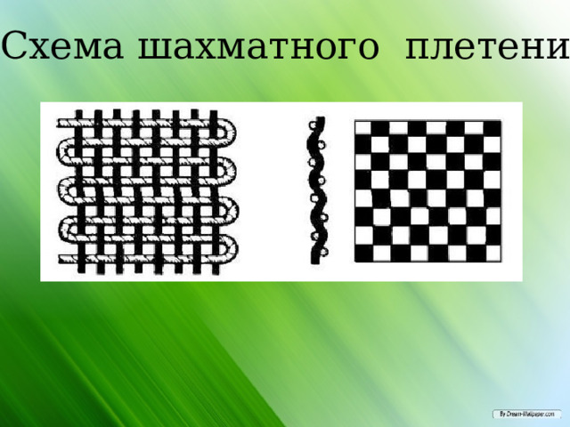 Схема шахматного плетения 