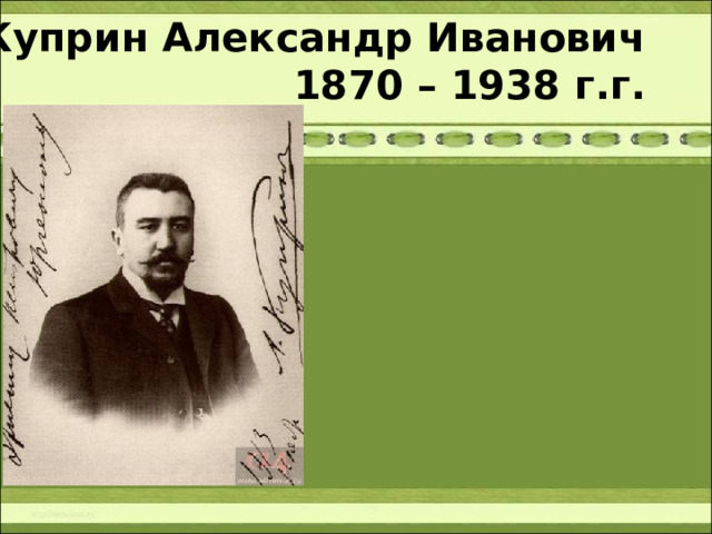 Куприн Александр Иванович  1870 – 1938 г.г. 