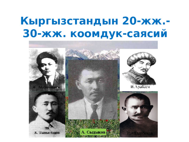 Кыргызстандын 20-жж.-30-жж. коомдук-саясий турмушу 