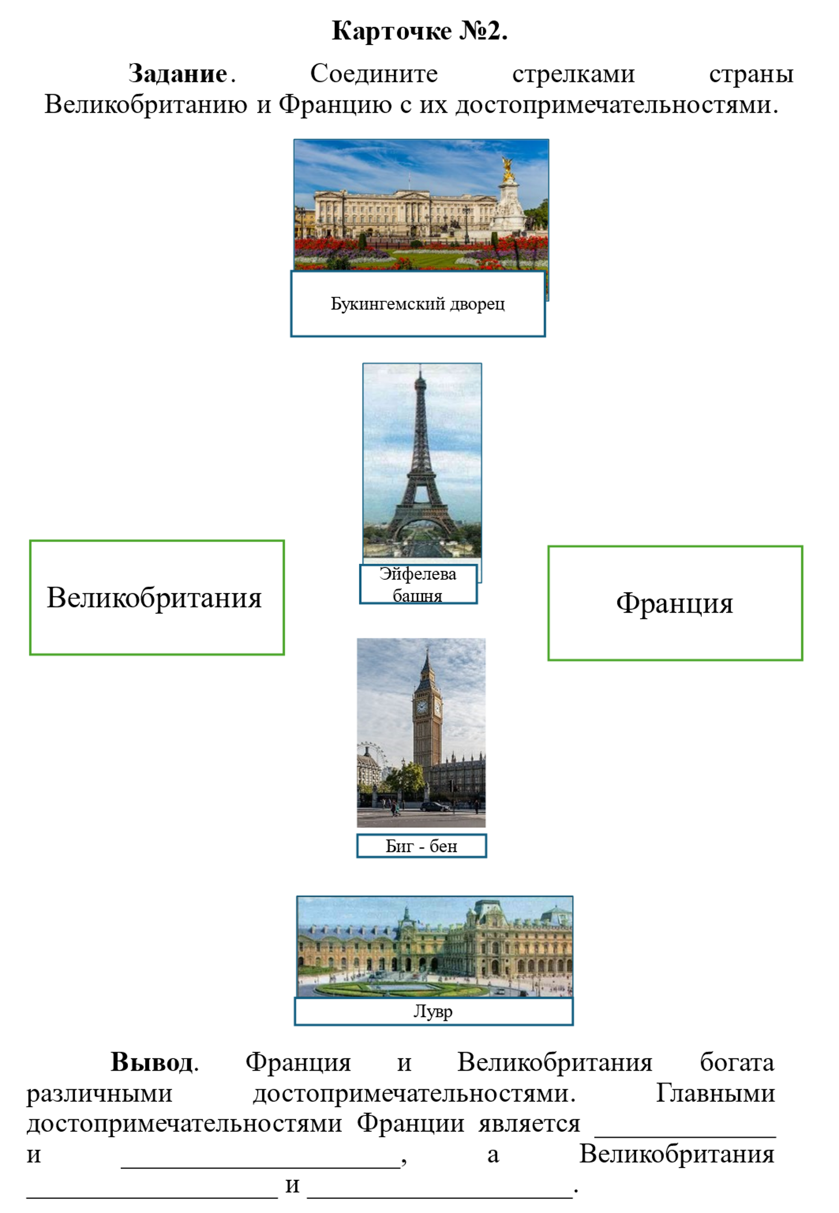 ПО ФРАНЦИИ И ВЕЛИКОБРИТАНИИ конспект мамонтёнок 3 класс шр