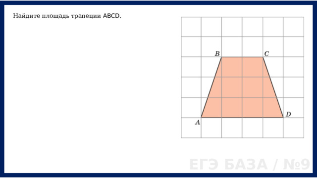 Найдите площадь трапеции ABCD . ЕГЭ БАЗА / №9 