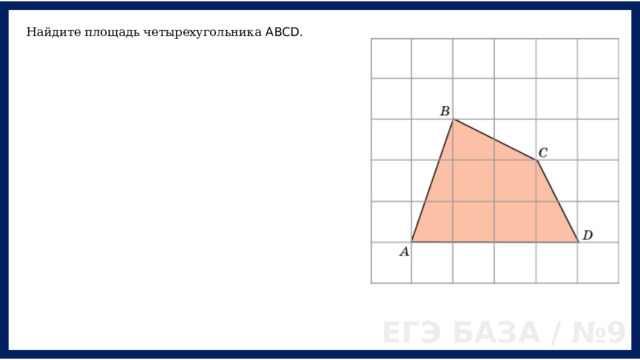 Найдите площадь четырехугольника ABCD . ЕГЭ БАЗА / №9 