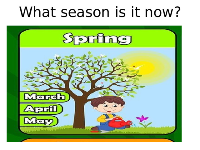 What season is it now? 