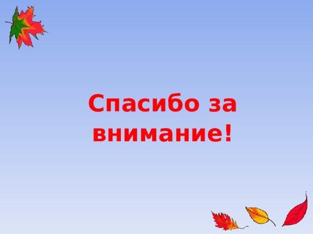  Спасибо за внимание! 
