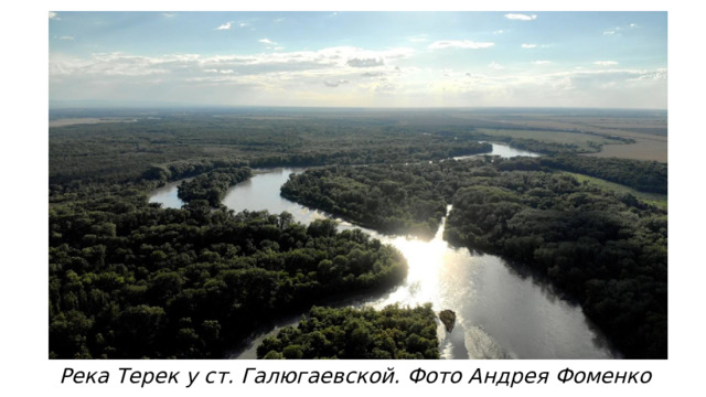Река Терек у ст. Галюгаевской. Фото Андрея Фоменко 