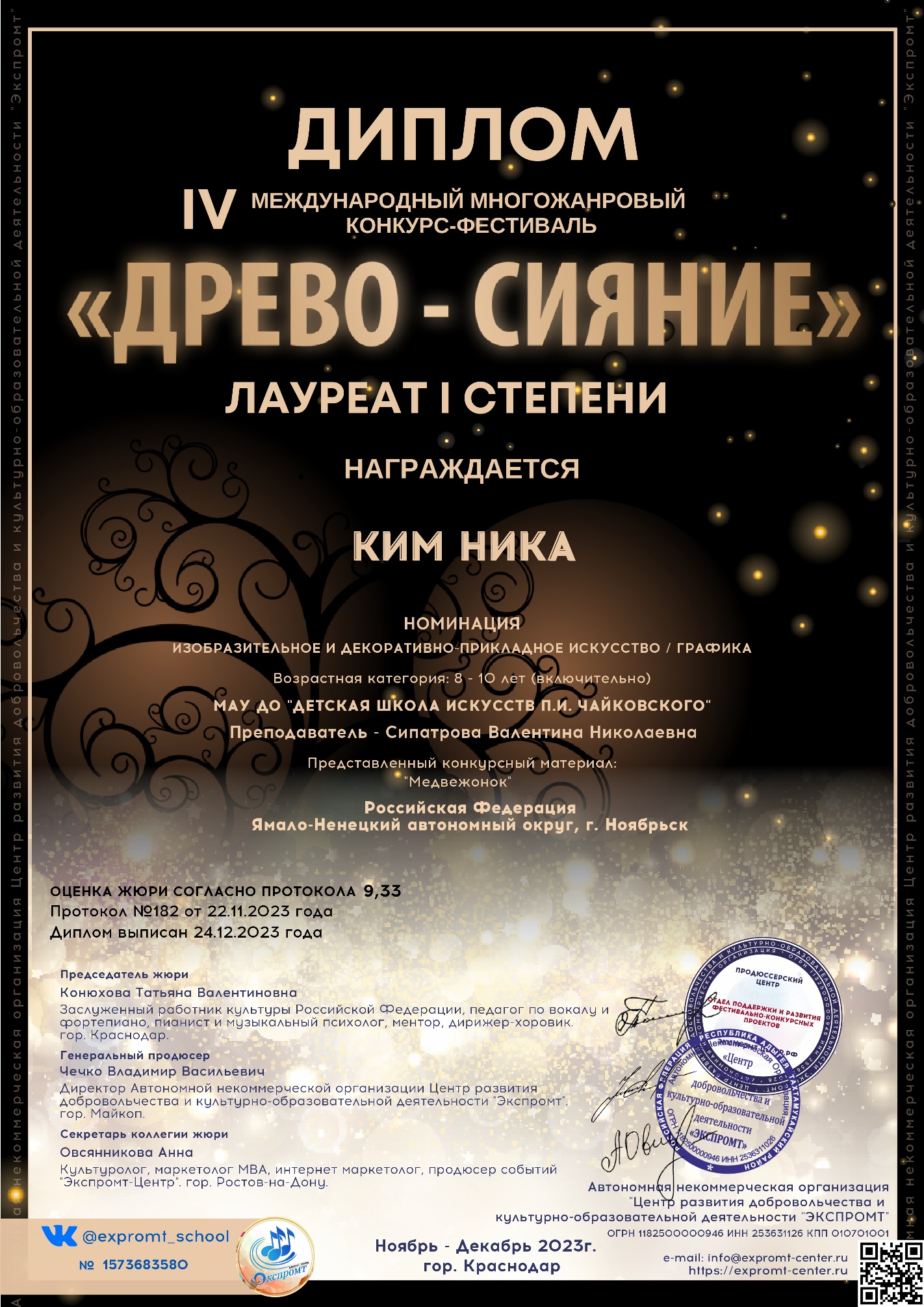 Дипломы январь 2024