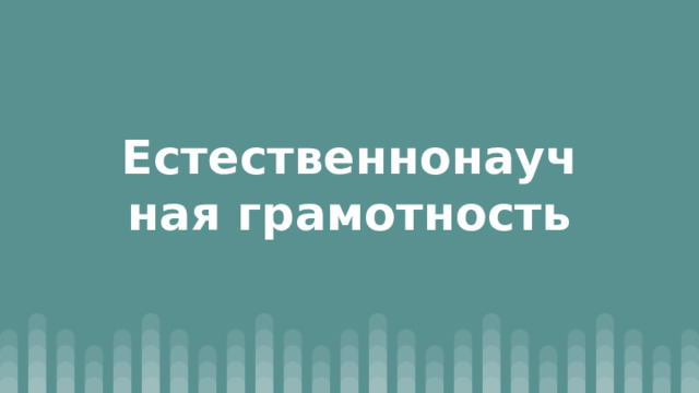 Естественнонаучная грамотность 