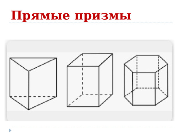 Прямые призмы 