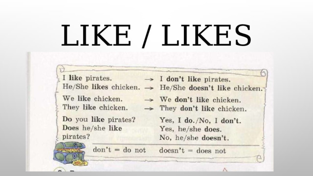 like / likes 