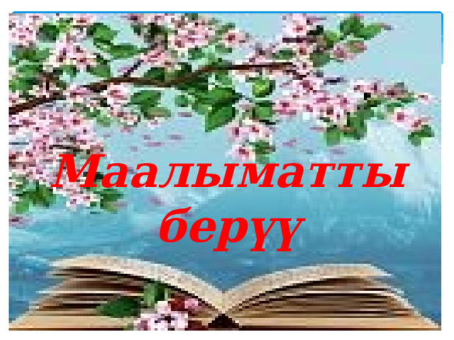   Маалыматты берүү 