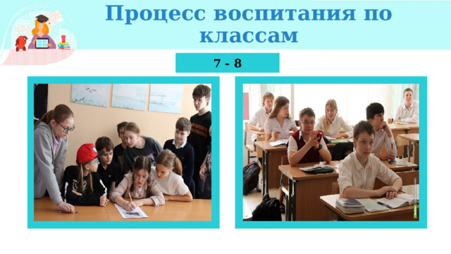 Процесс воспитания по классам 7 - 8 