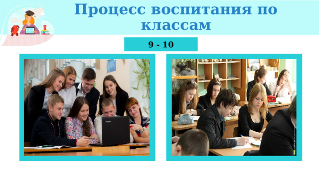 Процесс воспитания по классам 9 - 10 