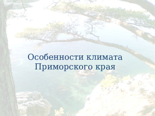 Особенности климата Приморского края   