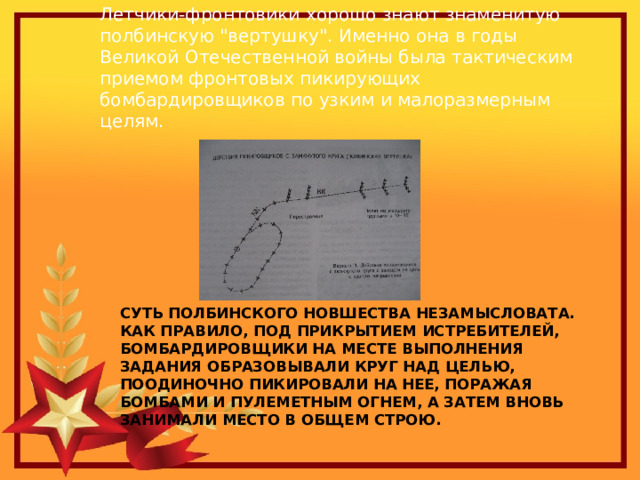 Летчики-фронтовики хорошо знают знаменитую полбинскую 
