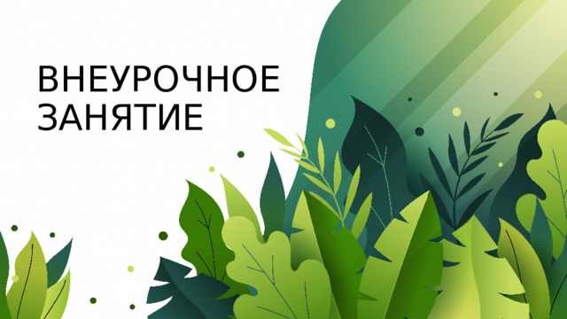 ВНЕУРОЧНОЕ ЗАНЯТИЕ 