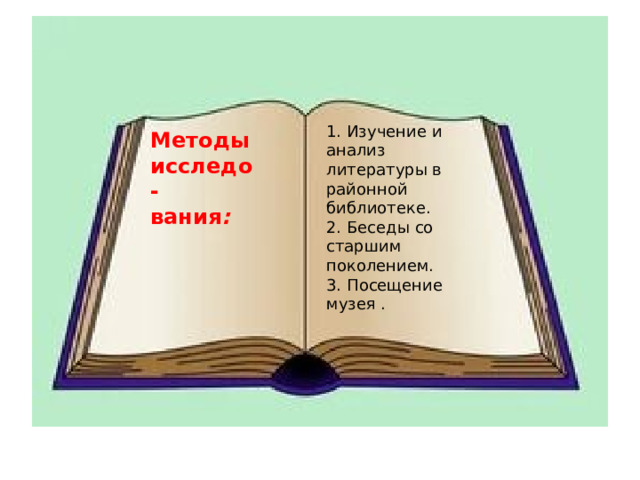 Методы исследо- вания : 