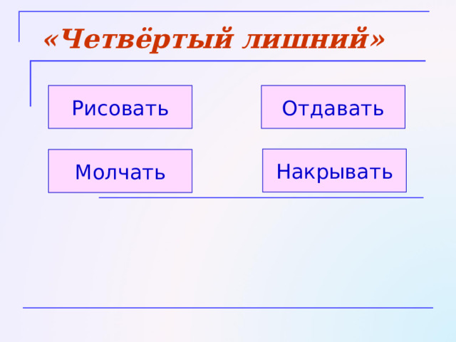 Алгоритм определения спряжения глаголов Личное окончание глагола ударное? ДА НЕТ Определяем по гласной в окончании Ставим глагол в неопр.форму,  определяем по гласной в суффиксе - е м I спр. - е шь на – и ть  (кроме брить и стелить) + гнать, держать, дышать, обидеть, слышать, видеть, ненавидеть, зависеть, терпеть, вертеть, смотреть - е те - е т - у т/- ю т - и м - и шь НЕТ II спр. - и те ДА - и т - а т/- я т IIспр. I спр. 
