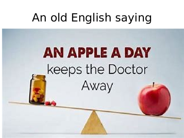 An old English saying 