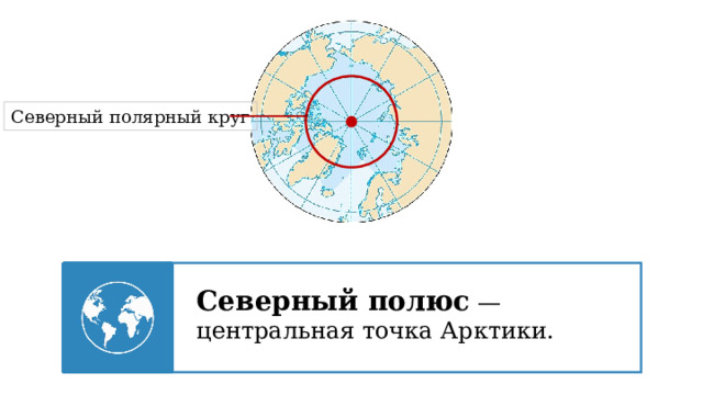 Северный полярный круг Северный полюс  — центральная точка Арктики . 