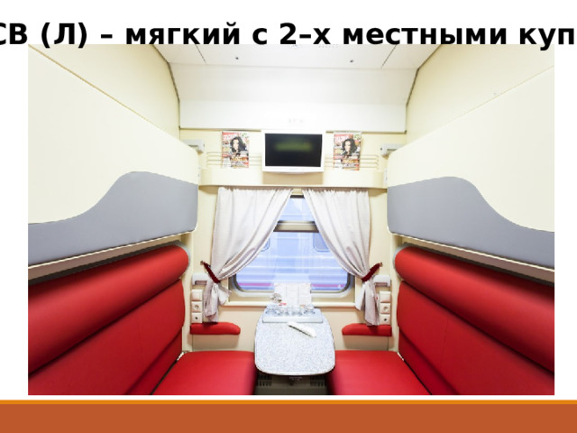 СВ (Л) – мягкий с 2–х местными купе 