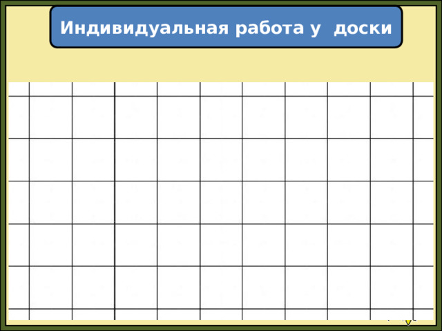 Индивидуальная работа у доски 